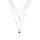 thumbnail image 5 of Bohemia Style Alloy Three-layer Necklace Moon Pink Crystal Pendant Women Dress Accessories, 5 of 5