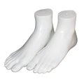 thumbnail image 1 of destyer PVC Mannequin Adult Feet Ankle Bracelet Foot Left and Right for Toe Rings White, 1 of 8