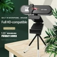 thumbnail image 2 of HUGFEGWE 1 Set Webcam USB 4K HD-Compatible with Privacy Cover, Webcam with Microphone, 360 Degree Rotation Web Cam, Video Calling Computer Camera A CJB91-133694, 2 of 8