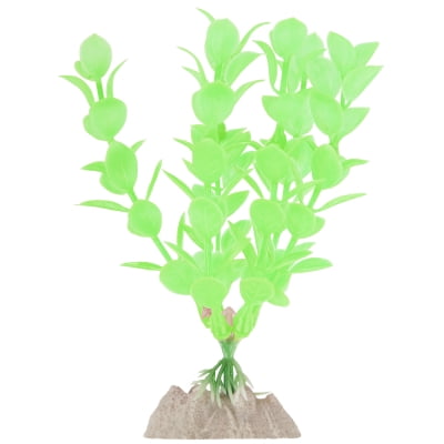 (4 Pack) GloFish Green Fluorescent Aquarium Plant Decoration,