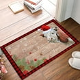 thumbnail image 1 of Merry Christmas Snowflake Wood Farm Cattle Snowflake Indoor Doormat Non-Slip Front Door Mats,Welcome Mat, Bathroom Rugs 18x30 In, 1 of 6