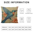 thumbnail image 5 of GOSMITH  Square Fashion Blue Orange Hummingbird Bird Teal Aqua Red Flowers Pillowcases, 5 of 5