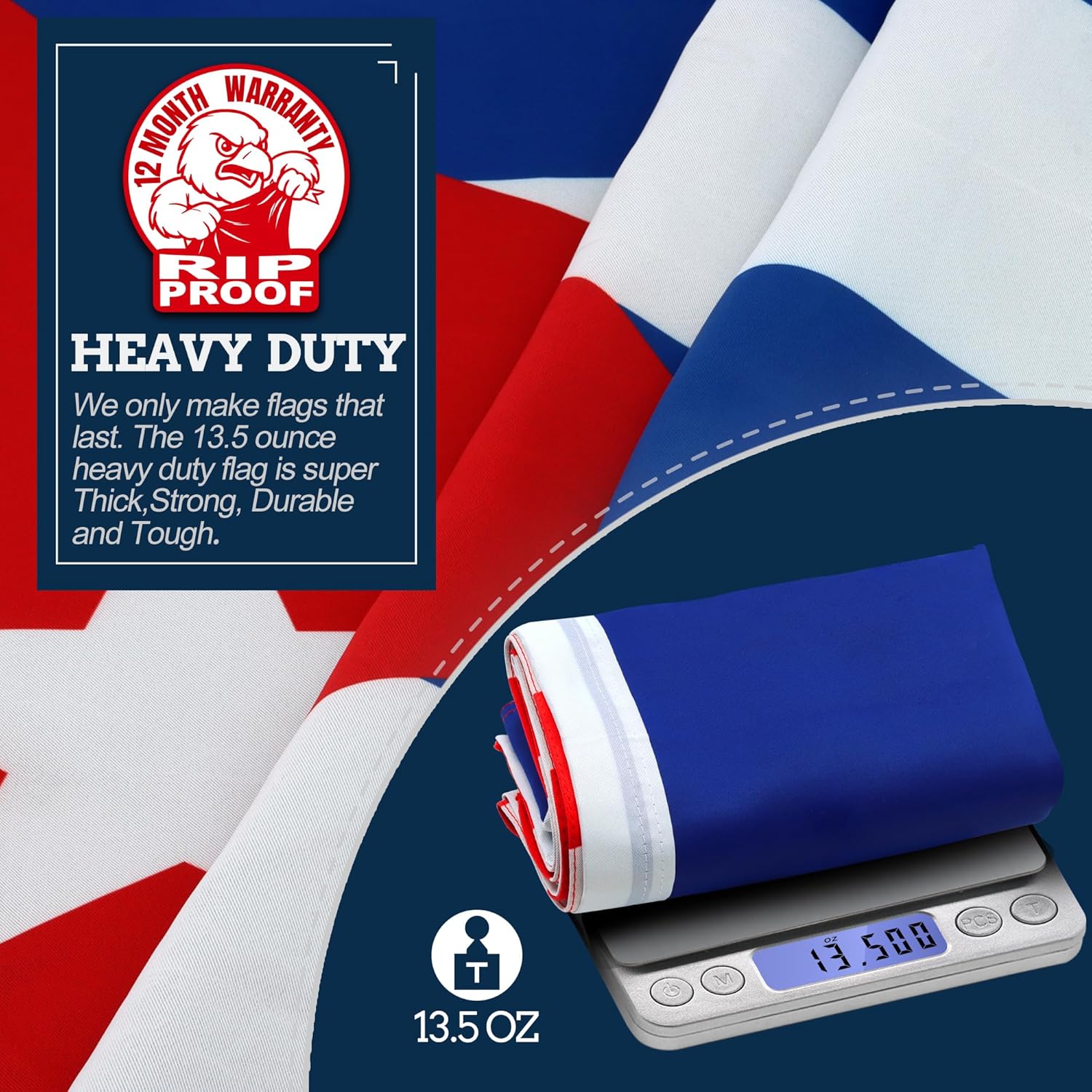 Anley Rip-Proof Double Sided 3-Ply Cuba Flag 3x5 Ft - Cuban National Flags