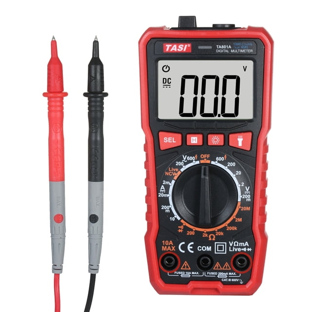 EnsayadorTASI TA801A multímetro digital probador profesional True RMS multímetro Mini probador multifuncional OHM NCV medidor de voltaje TASI Ensayador
