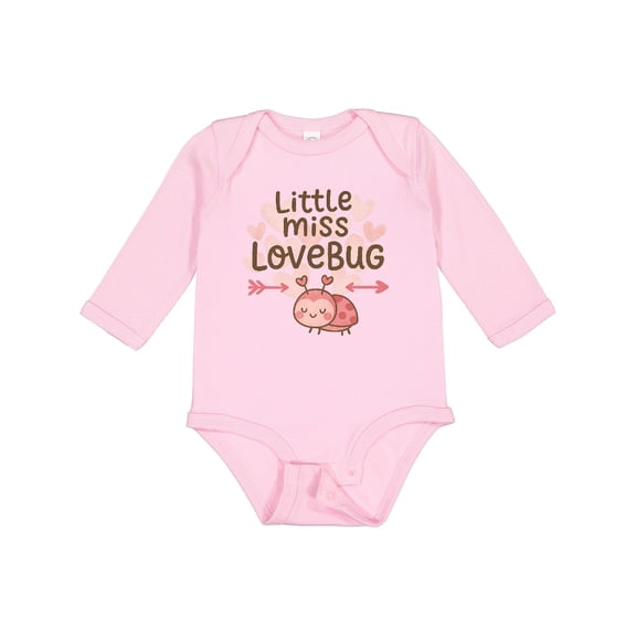 Inktastic Little Miss Love Bug Hearts Boys or Girls Long Sleeve Baby Bodysuit
