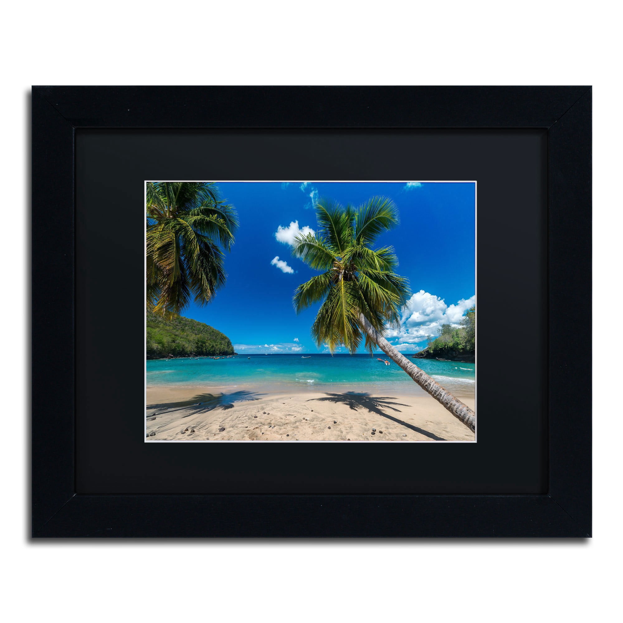 Trademark Fine Art "Martinique" Canvas Art by Mathieu Rivrin, Black Matte, Black Frame