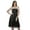 Black, variant on Women Sundresses Tube Dress Printed Smocked Women Boho Knee Long Dress