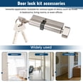 thumbnail image 5 of Hardware para Puertas, Cerradura de Puerta de Cobre de Seguridad de 80mm, Cilindro Interior, Dormitorio, Sala de Estar, Manija de Cerradura, Cerradura con Llave de Latón, 5 of 5