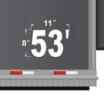 thumbnail image 3 of Set of 2 - 53' 53 ft 53 feet Trailer Length Vinyl Decal Sticker - Many Colors & Sizes - Trailer Sign Semi-Trailer Length Number Truck Safety Markings for Dry Van and Reefer Trailers (11" x 8", White), 3 of 8