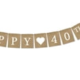 thumbnail image 2 of LABSERRON 1Pack Rectangular Flags Burlap Banner for 40th Birthday Party Decoration Supplies Khaki 6.7 x 5.1 x 0.04in, 2 of 8
