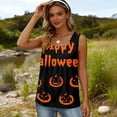 thumbnail image 2 of Bbyeadc Halloween Tank Tops for Women Square Neck Spider Web Print Casual Relax Fit Camisole for Fall Street Halloween Daily Wear,Black(XL), 2 of 3
