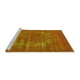thumbnail image 2 of Ahgly Company Machine Washable Indoor Rectangle Oriental Yellow Industrial Area Rugs, 3' x 5', 2 of 4