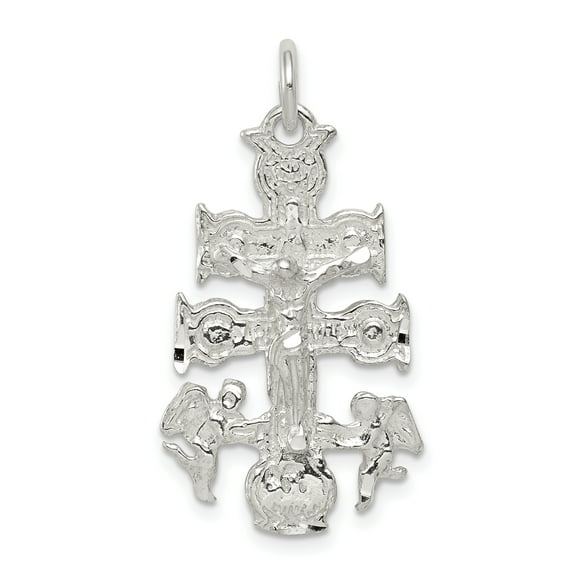 925 Sterling Silver Cara Vaca Crucifix Pendant