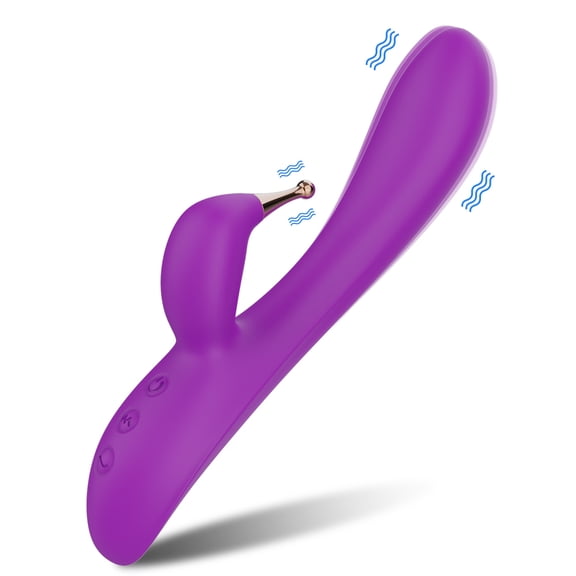 XBONP 2 in 1 Powerful Rabbit Vibrator Silicone Large Size Wand G-Spot Massager Vibrators Sex Toy for Couple