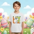 thumbnail image 4 of Easter Shirts for Boys and Girls T Shirt for Girls 3T Short Sleeve Bunny Graphic Tee Casual Kids Tops for Summer(Size 4-5 Years,White), 4 of 6