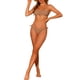 thumbnail image 2 of Conjuntos de bikini de dos piezas sin tirantes con cordón para mujer, traje de baño sólido con lazo, trajes de baño grandes en caqui, 2 of 5