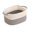 thumbnail image 2 of Woven Storage Basket Large Capacity Container Towels Basket Storage Box Hampers 33cmx24cmx18cm, 2 of 9