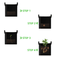 thumbnail image 2 of 4-Pack 10 Gallon Grow Bags Heavy Duty Thickened Nonwoven Fabric Pots with Durable Handles, Black, 2 of 8