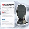 thumbnail image 5 of HOTFINGERS Men's Rip-N-Go Alpine Sport Men's Fabric Mitten, Color: Dark-Gray/Light-Gray, Size: XL, 5 of 5