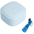 thumbnail image 1 of Stylish Denture Case with Vent Holes, Denture Bath Cup with Brush, Denture Box for Soaking & Cleaning, Large Container for Retainers and Aligners (Pastel Blue), 1 of 7