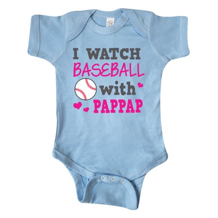 

Inktastic I Watch Baseball with My Pappap Gift Baby Girl Bodysuit