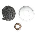 thumbnail image 1 of 114 Link Drive Chain, 410 Sprocket, 16 Tooth Sprocket Kit for Scooters, Bicycles and Motorcycles, 1 of 4