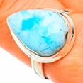 thumbnail image 1 of Larimar Ring Size 8 (925 Sterling Silver)  - Handmade Boho Vintage Jewelry RING126214, 1 of 2