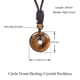 thumbnail image 4 of Zhuge Colgante de collar hecho a mano, collar de piedra natural vintage, colgante con hebilla de seguridad, collar curativo (púrpura), 4 of 5