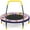 Pink, variant on Gymax 36'' Foldable Kid Trampoline w/ 20 LED Lights Foam Handlebar Padded Safety Cover Blue