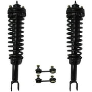 Detroit Axle - 4pc Rear Struts Sway Bars for 1997-2000 Acura EL, 1999-2000 Honda Civic, 2 Struts w/Coil Spring 2 Stabilizer Sway Bars 1998 Replacement Suspension Kit