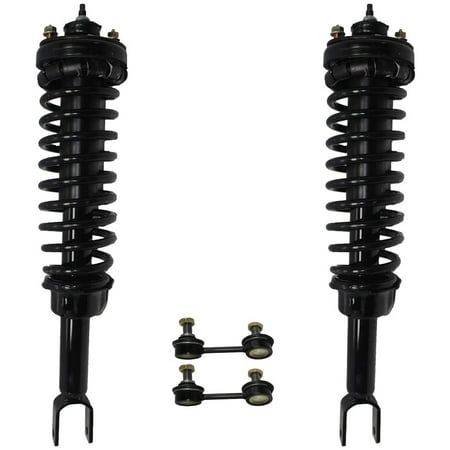 Detroit Axle - 4pc Rear Struts Sway Bars for 1997-2000 Acura EL, 1999-2000 Honda Civic, 2 Struts w/Coil Spring 2 Stabilizer Sway Bars 1998 Replacement Suspension Kit