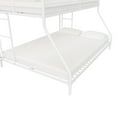 Mainstays Small Space Junior Twin over Full Low Profile Metal Bunk Bed, White