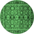 thumbnail image 1 of Ahgly Company Indoor Round Oriental Emerald Green Industrial Area Rugs, 8' Round, 1 of 4