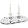 thumbnail image 5 of The Dreidel Company Shabbat Candlesticks Candle Holders Silver Plated, Grape Design 2 Candlesticks (1 Set), 5 of 8
