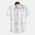 thumbnail image 2 of Siilsaa Mens Workout Shirts Mens Short Sleeve Button Up Cotton Linen Shirts(White,S), 2 of 7
