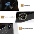 thumbnail image 5 of Reproductor de discos Bluetooth 10 en 1 para vinilo con altavoces, CD, cinta de casete, radio FM, reproducción y grabación USB, tocadiscos vintage con 3 velocidades, entrada auxiliar, salida de línea,, 5 of 5