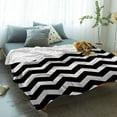 thumbnail image 2 of Red ChristmasThrow Blankets, Black and White Chevron Soft Fleece Blanket Decorative for Home Sofa Couch Chair Living Bedroom,50x60 inches,, 2 of 5