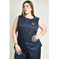 thumbnail image 4 of Conjunto elegante a rayas Roman Fashion /Tallas Extras, 9007 (Azul marino) azul marino 38, 4 of 8