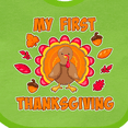 thumbnail image 4 of Inktastic My First Thanksgiving with Cute Turkey Boys or Girls Baby Bib, 4 of 4