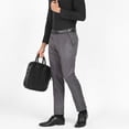 thumbnail image 3 of Calcetines de vestir Falari para hombre, 6 unidades, de algodón negro, acanalados, tallas 10-13, 3 of 6