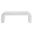 thumbnail image 5 of Accent Chair Bench Ottoman, White, Fabric, Living Kitchen Cafe Bistro Hospitality Restaurant, Modern Contemporary HB36694, 5 of 9