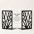 thumbnail image 4 of Unique Bargains Exquisite Decorative Metal Bookends for Home Office and Library White Style B 4.7"x3.5"x6.9", 4 of 5