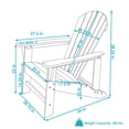 thumbnail image 3 of Sunnydaze Upright, Outdoor Adirondack Chair - All-Weather Design - 300-Pound Capacity - 38.25” H - Green, 3 of 7