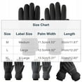 thumbnail image 2 of PuSpu Men's Winter Outdoor Cycling Sports Thermal Windproof Snow Gloves With Fleece Lining For Warmth, 2 of 8