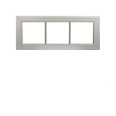 Shed Windows and More 24 x 10 in Vinyl Window with grids, 3 in Thick