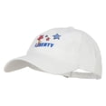 thumbnail image 2 of Liberty Embroidered Washed Cap - White OSFM, 2 of 5