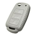 thumbnail image 1 of Funda de silicona para llave remota de coche, protección para llaves, color gris, 1 of 9