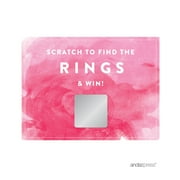 Pink Watercolor Wedding Bridal Shower Game Scratch Cards, 30-Pack