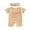 Apricot, variant on BemeyourBBs Newborn Baby Girl Summer Clothes Infant Baby Girl Little Sister Outfits Ribbed Romper 0 3 6 Months Cutest Little Sister Letter Print Short Sleeve Jumpsuit with Headband Set