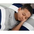 thumbnail image 4 of Sweet Jojo Designs Stripe Blue Grey Full/Queen Bed Comforter 3 Piece Bedding Set - 3 Piece, 4 of 6